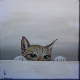 26 Katze am Tisch Acryl auf Leinwand;
50 x 50 cm;
verschenkt